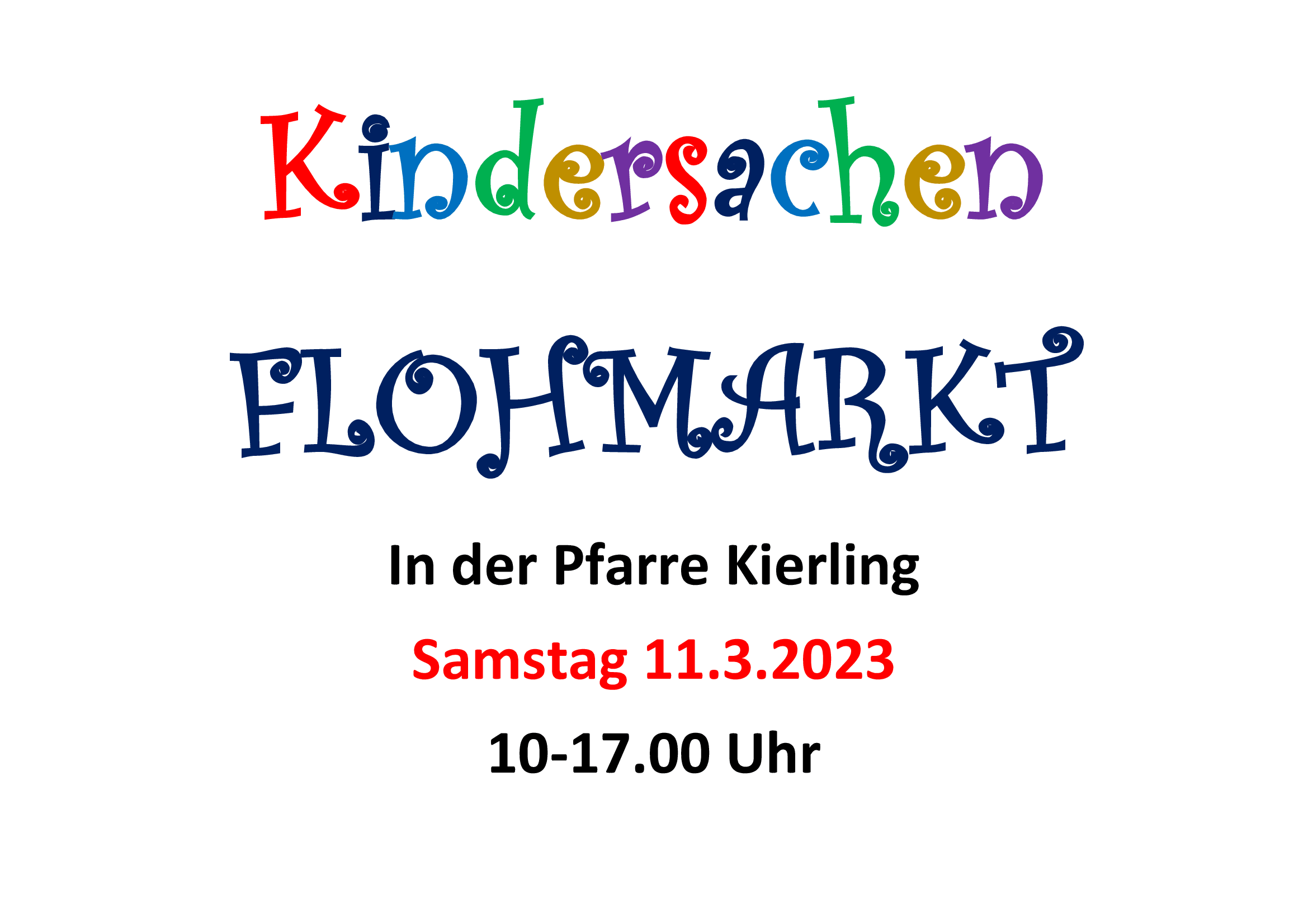 Kindersachen Flohmarkt