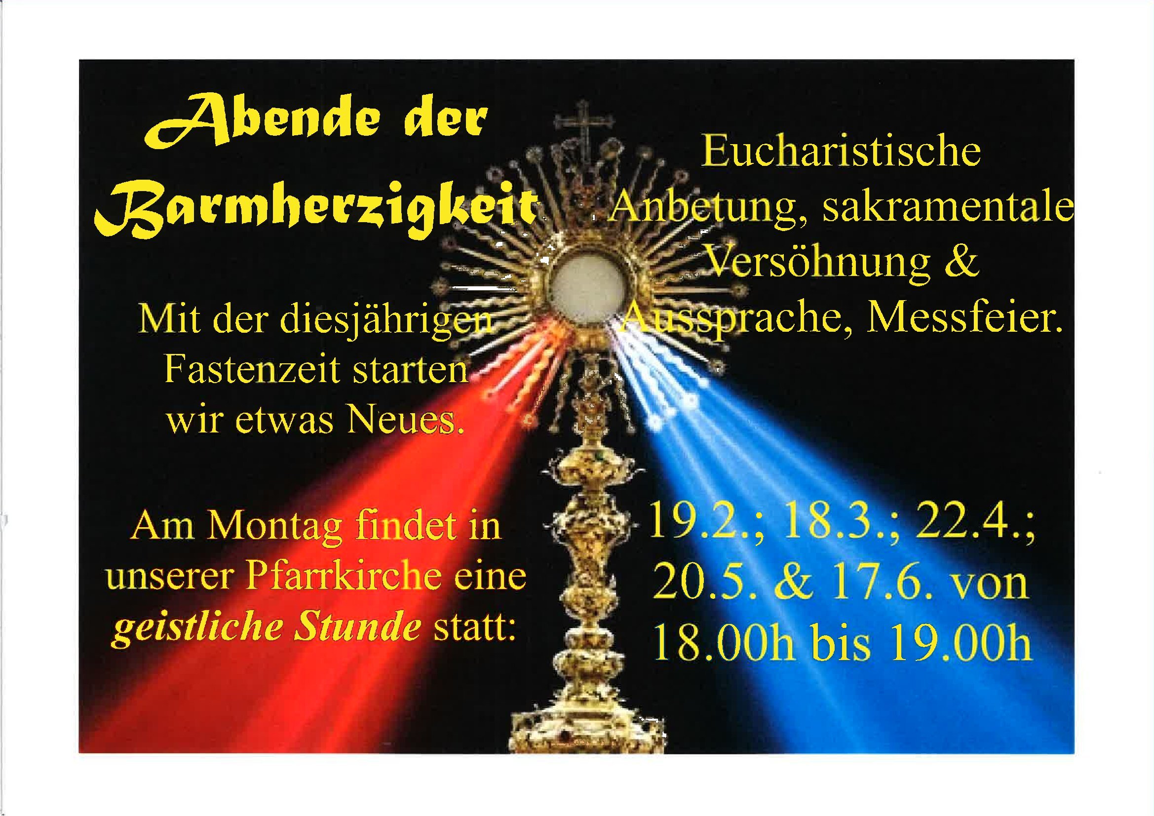 ✞ Abend der Barmherzigkeit