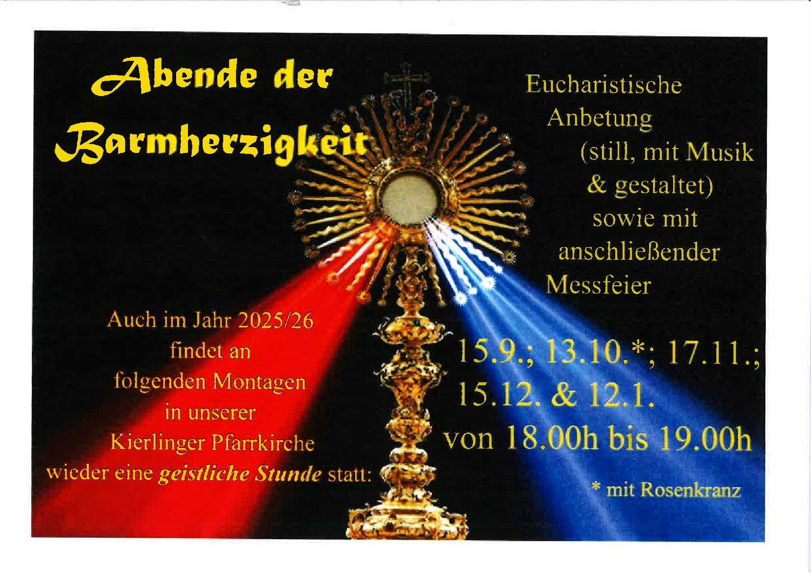 ✞ Abend der Barmherzigkeit & Rosenkranz
